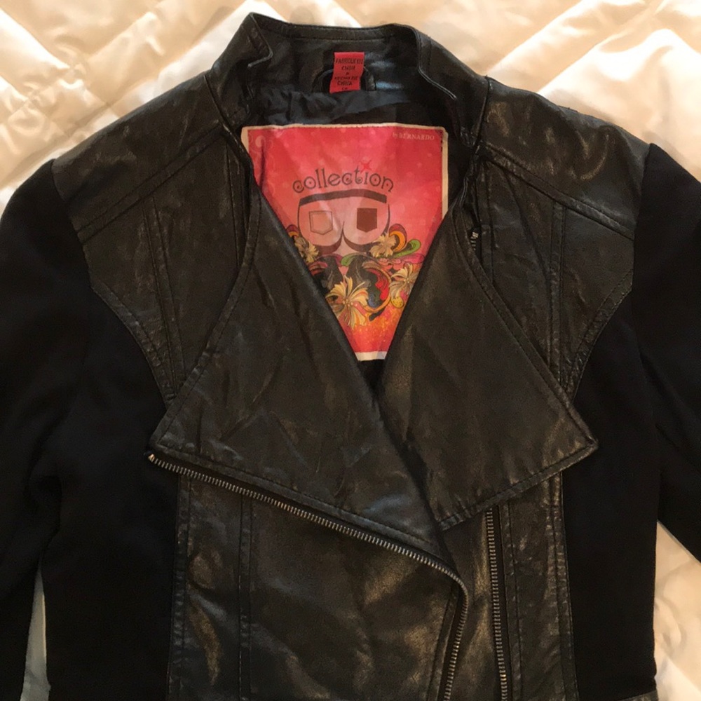 Black Bernardo leather jacket